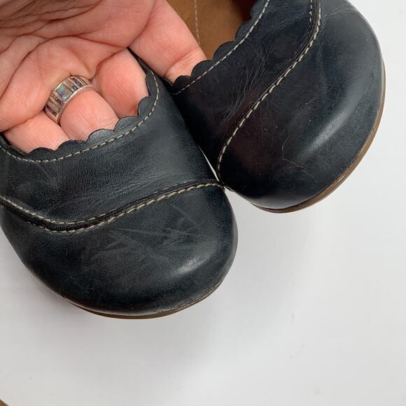 Josef Seibel Navy Blue Leather Mary Jane Retro Inspired Pumps S-192 Sz 10 - Picture 4 of 12